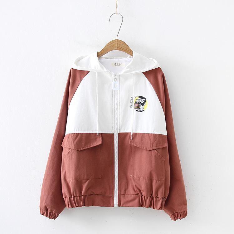 Áo khoác kaki nữ túi hộp phối 2 màu PHỐI LOGO SAU LƯNG NHÌN MODEL NHẤT NĂM