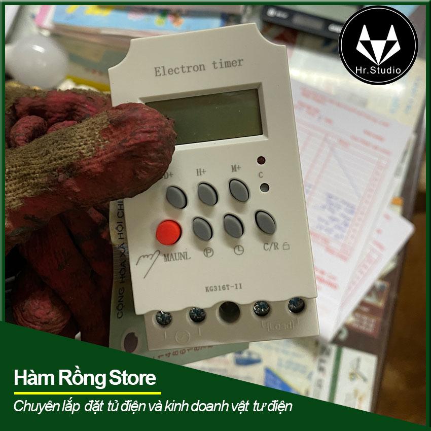 Bộ hẹn giờ tưới cây thiết bị điện tử công nghiệp KG316T màu trắng