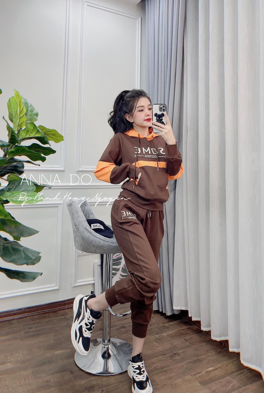 Bộ đồ thể thao nữ mặc thu đông dài tay , phối nón , cao cấp sang chảnh đi làm, đi chơi. Chất liệu umi Hàn Quốc cao cấp