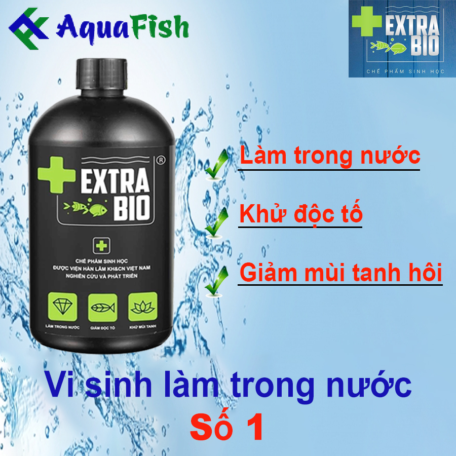 Vi Sinh Extra Bio 500ml 1000ml (men vi sinh làm trong nước và cân bằng PH cho hồ cá Koi bể cá cảnh)