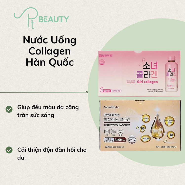 Nước uống bổ sung collagen đẹp căng bóng da hàn quốc - full hộp