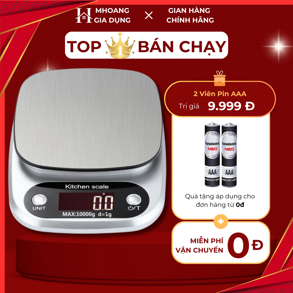 [BH 1NĂM] Cân tiểu ly điện tử nhà bếp mini định lượng 1g - 10kg, Cân tiểu ly làm bánh độ chính xác cao
