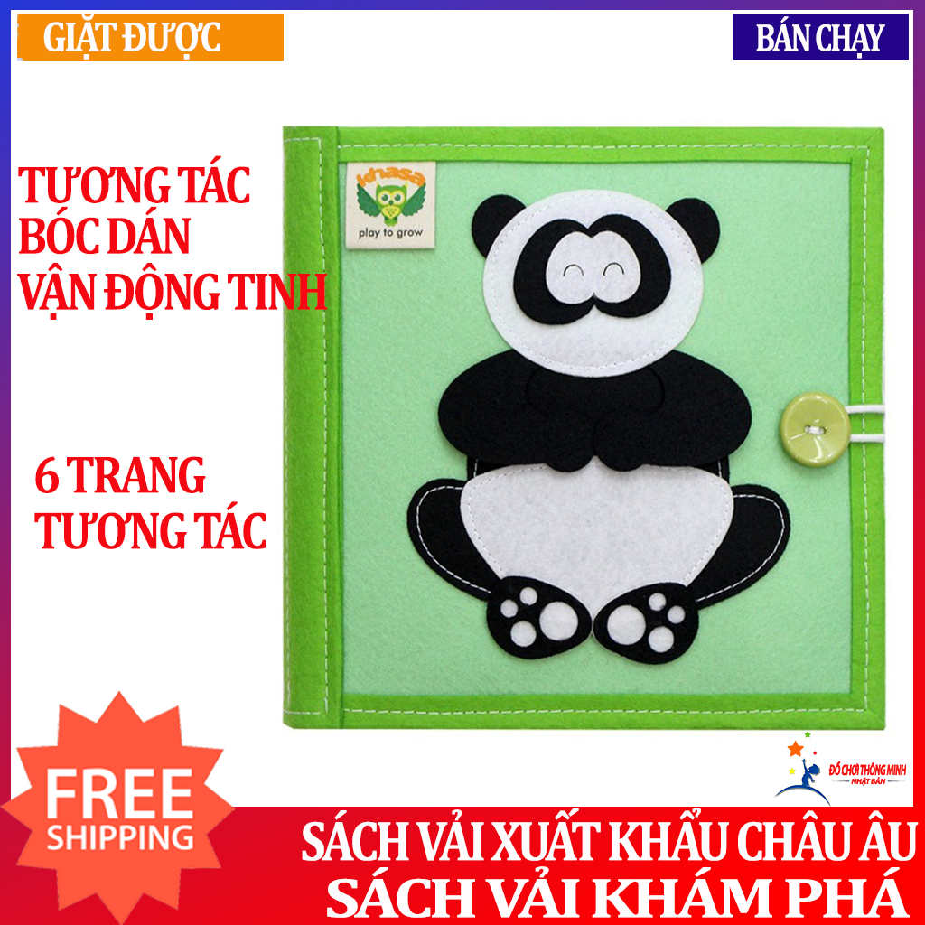 Sách vải khasa cho bé mầm non giặt được: sách vải khám phá – dành cho bé mầm non từ 2 – 6 tuổi