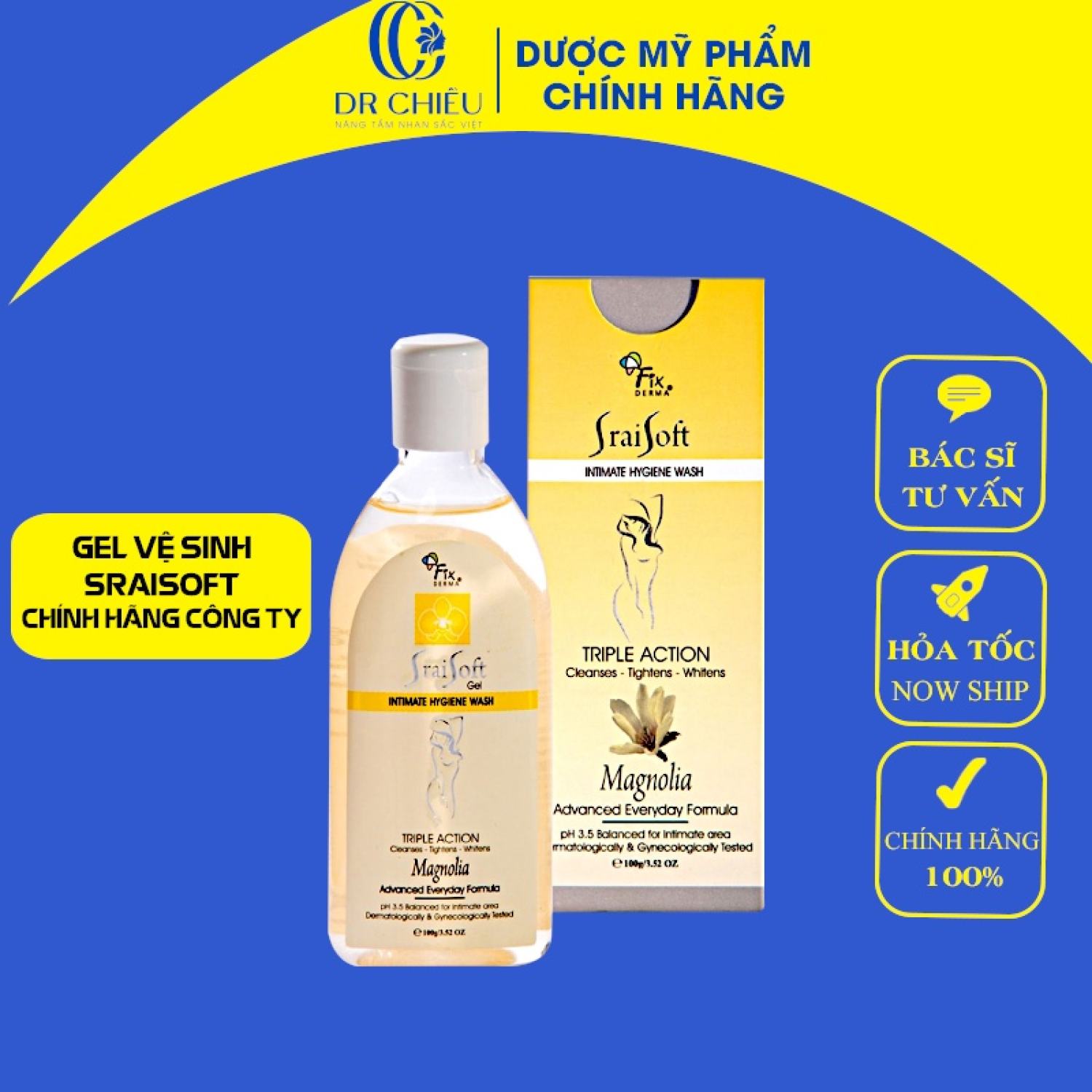 Ɡel vệ sinh phụ nữ khử mùi, giữ ẩm, se khít fixderma srai soft ɡel - jasmine hương hoa lài 100g