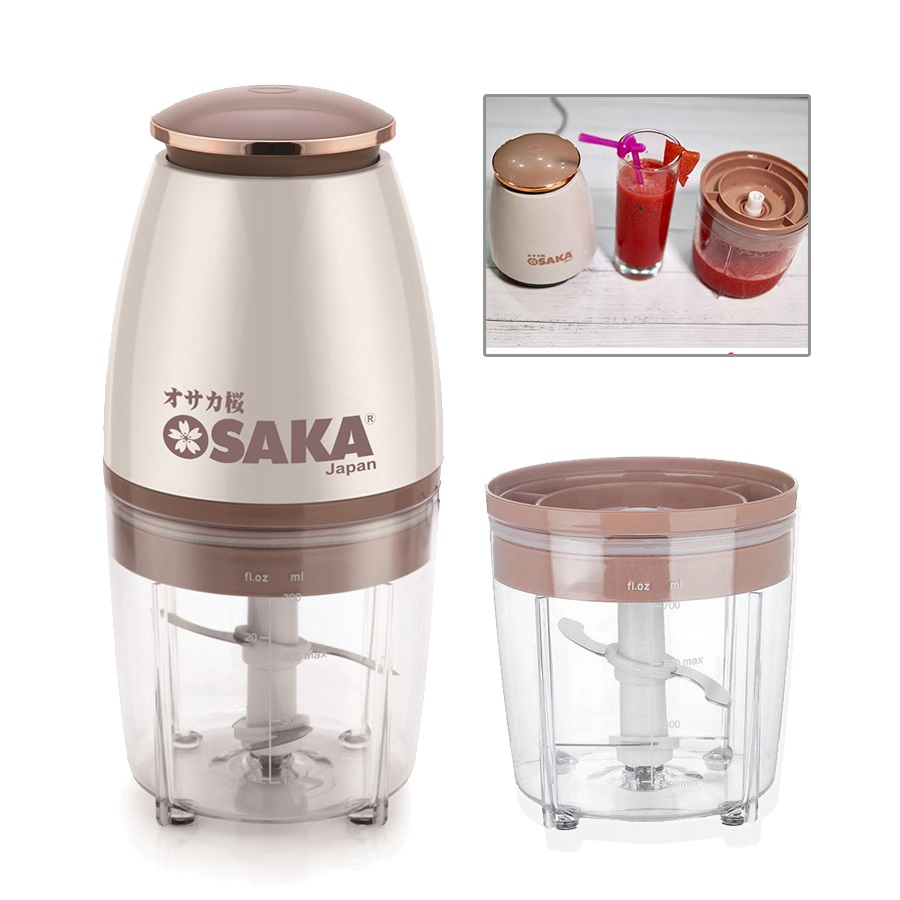 máy xay sinh tố nhật nội địa xịn Máy xay đa năng Osaka Nhật Bản 700ml - Xay tỏi ớt, xay nhuyễn tất cả các loại thịt, tôm, cua…xay đá mịn đều, chất lượng cao, sản xuất theo công nghệ Nhật Bản