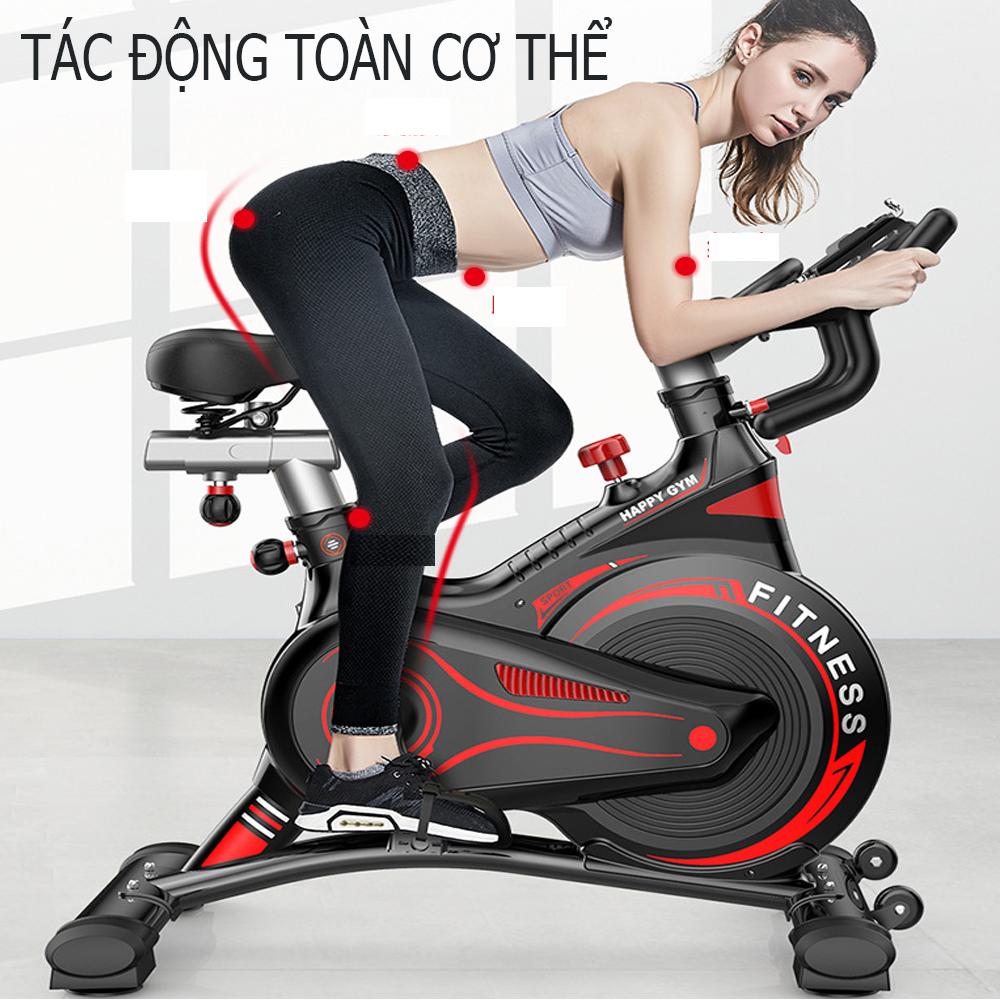 [Có Video + ảnh thật] Xe đạp thể dục tại nhà HappyGam, Xe đạp tập gym toàn thân cao cấp kháng từ chống ồn bảo hành 3 năm