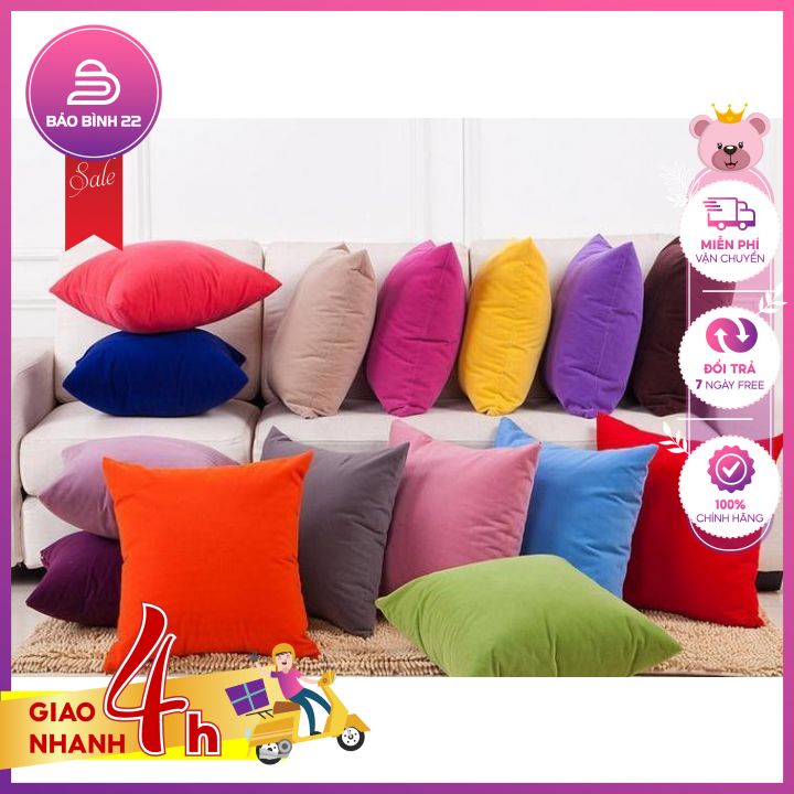 Gối vuông tựa lưng size 45x45cm + tặng kèm vỏ gối - Bảo Bình 22 - gối tựa lưng, gối sofa, gối văn phòng