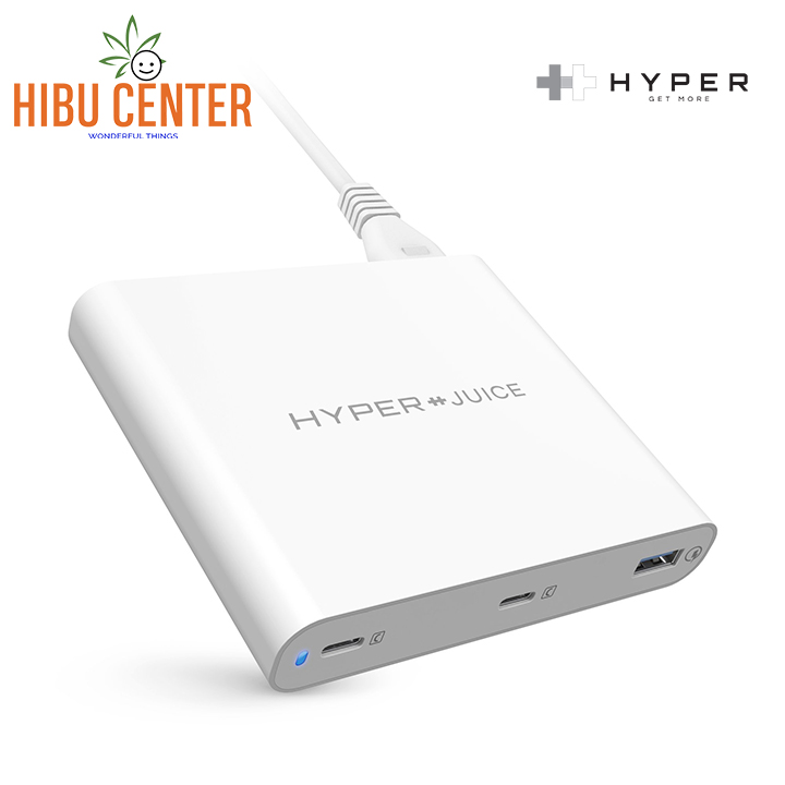 Sạc macbook hyperjuice 87w dual usb-c /qc4.0 tích hợp usb-a qc3.0 – hj pd87 - hibucenter