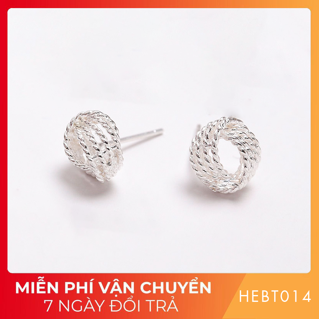 Bông hoa tai nữ bạc s925 cao cấp HEBT014 BH trọn đời [Hải Én Jewellry - trang sức vàng bạc đá quý cao cấp]