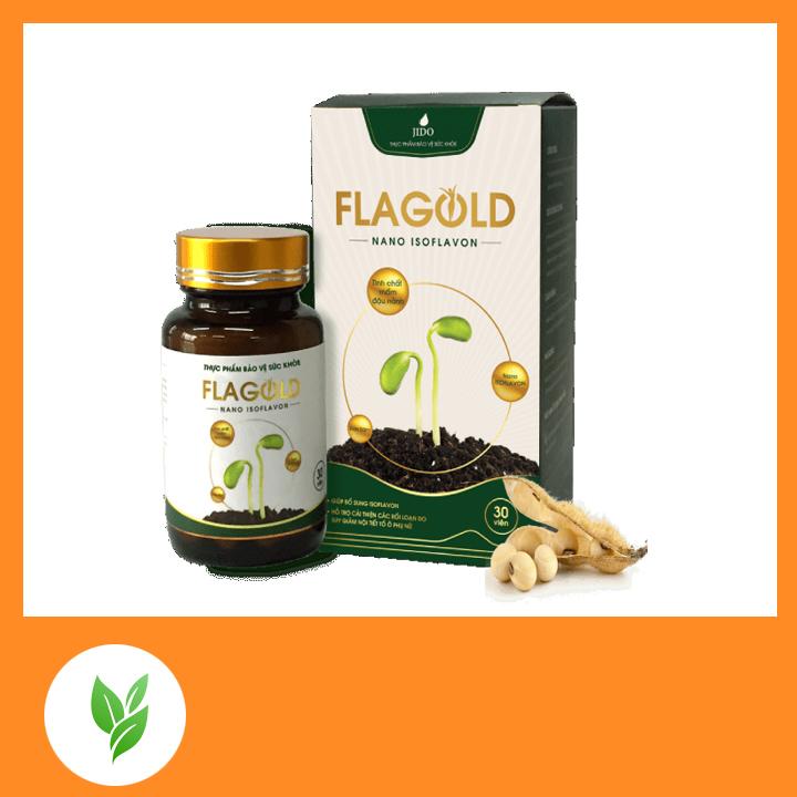 Nano mầm đậu nành Flagold - Trị Nám da, tăng vòng 1, tăng nội tiết tố nữ - Chính hãng