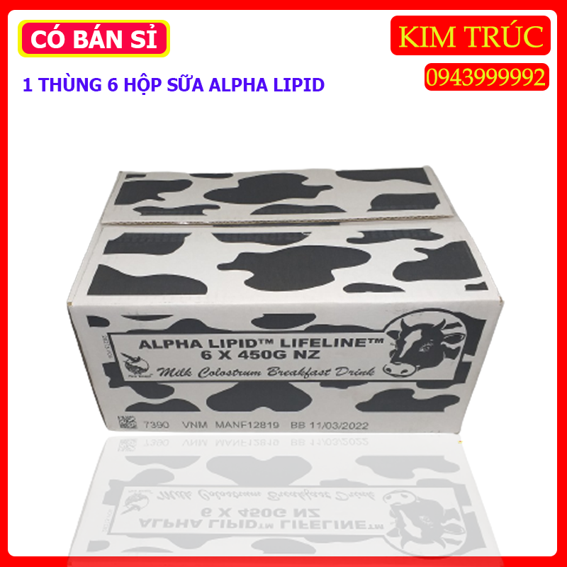 [BÁN SỈ] [Combo 6 Hộp] Sữa Non Alpha Lipid 450g New Zealand Date Mới 1 Thùng
