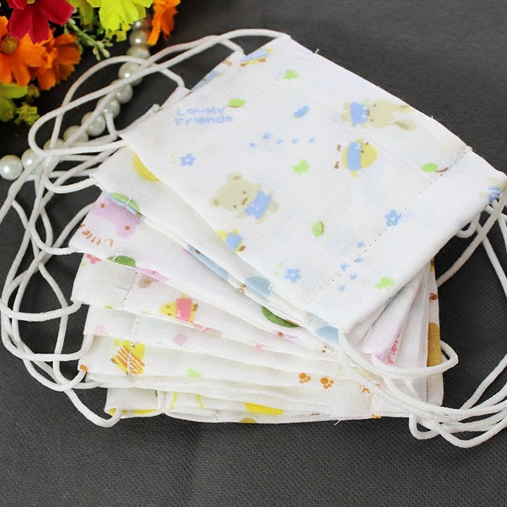 Khẩu trang vải xô thoáng khí cho bé, khẩu trang xô xuất nhật cho bé