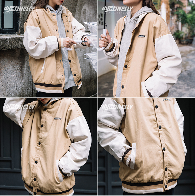 Áo khoác dù bomber nút gài wasnotp nam nữ 2 lớp