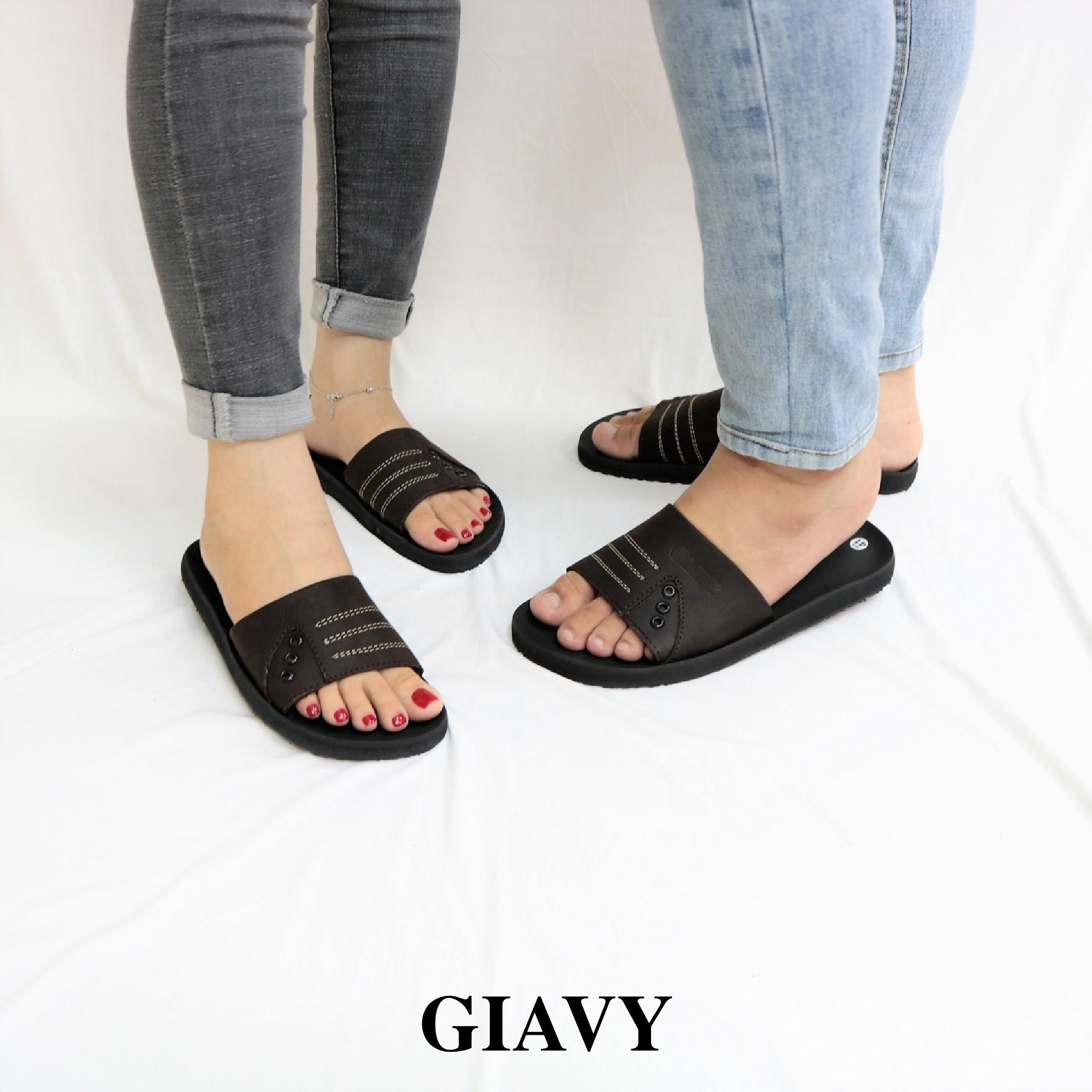 Dép quai ngang nam-nữ.giavy dt450. dép quai da