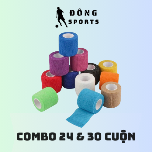 Băng cuốn thể thao cao su non, cuốn cổ tay, cổ chân, đầu gối chống chấn thương