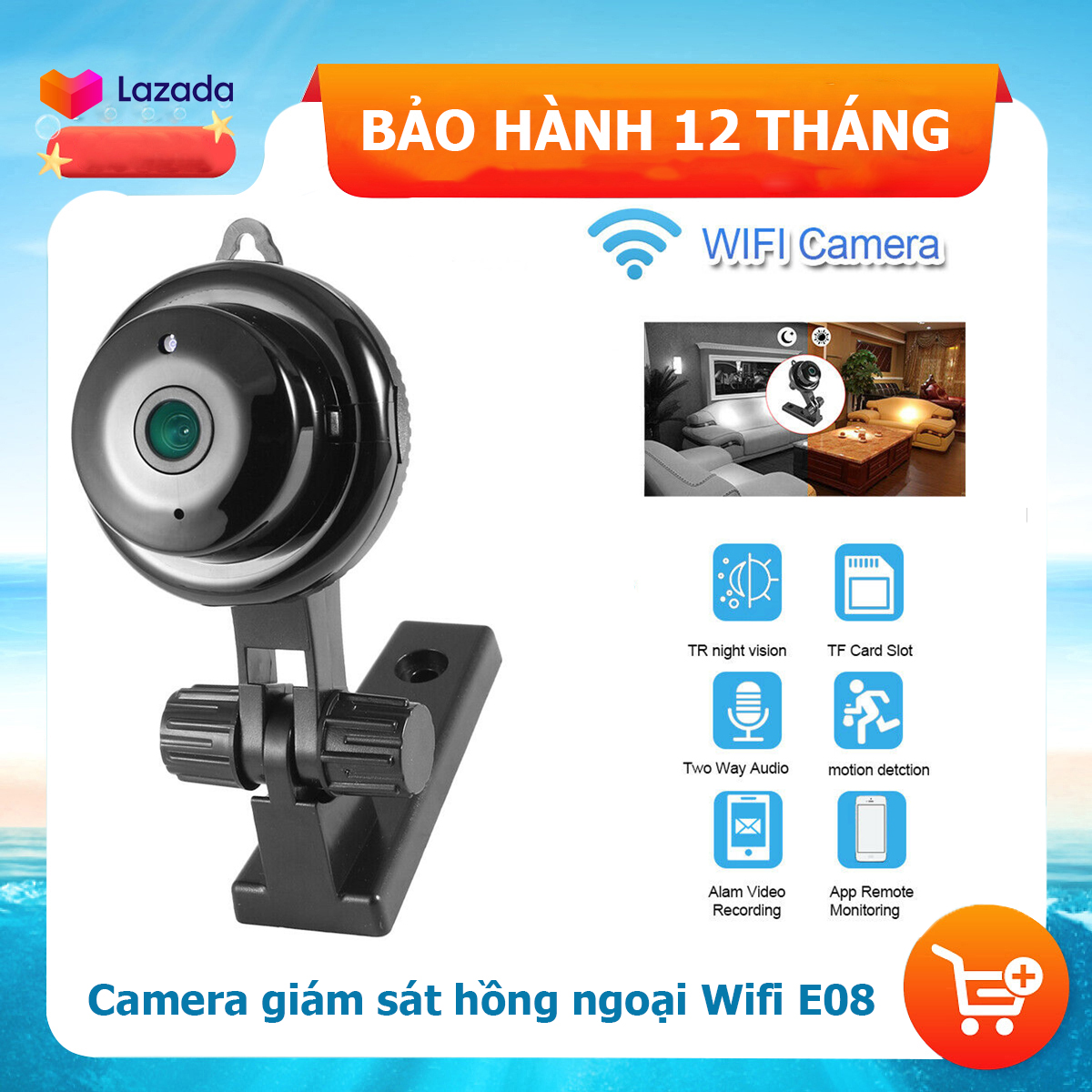 Camera giám sát mini ip wifi kết nối internet e08 pro - camera siêu nhỏ wifi fullhd 1080p đa năng- hồng ngoại quay ban đêm, hình ảnh sắc nét cả ngày và đêm, siêu bền- kết nối wifi qua điện thoại xem