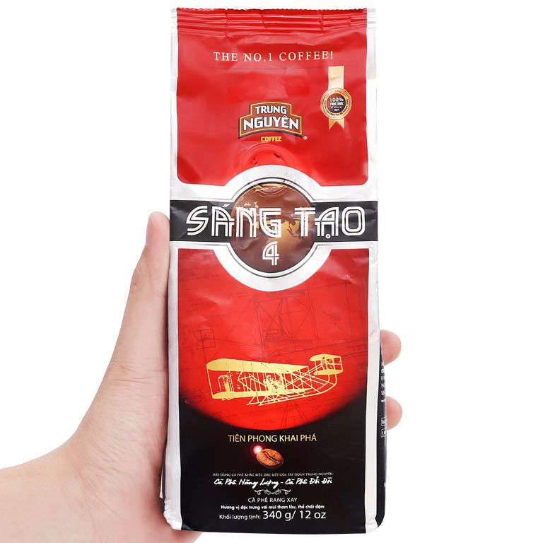 [HCM]Cà phê Trung Nguyên Sáng Tạo 4, coffee gói 340 gram. Cà phê tuyệt ngon giúp sáng tạo