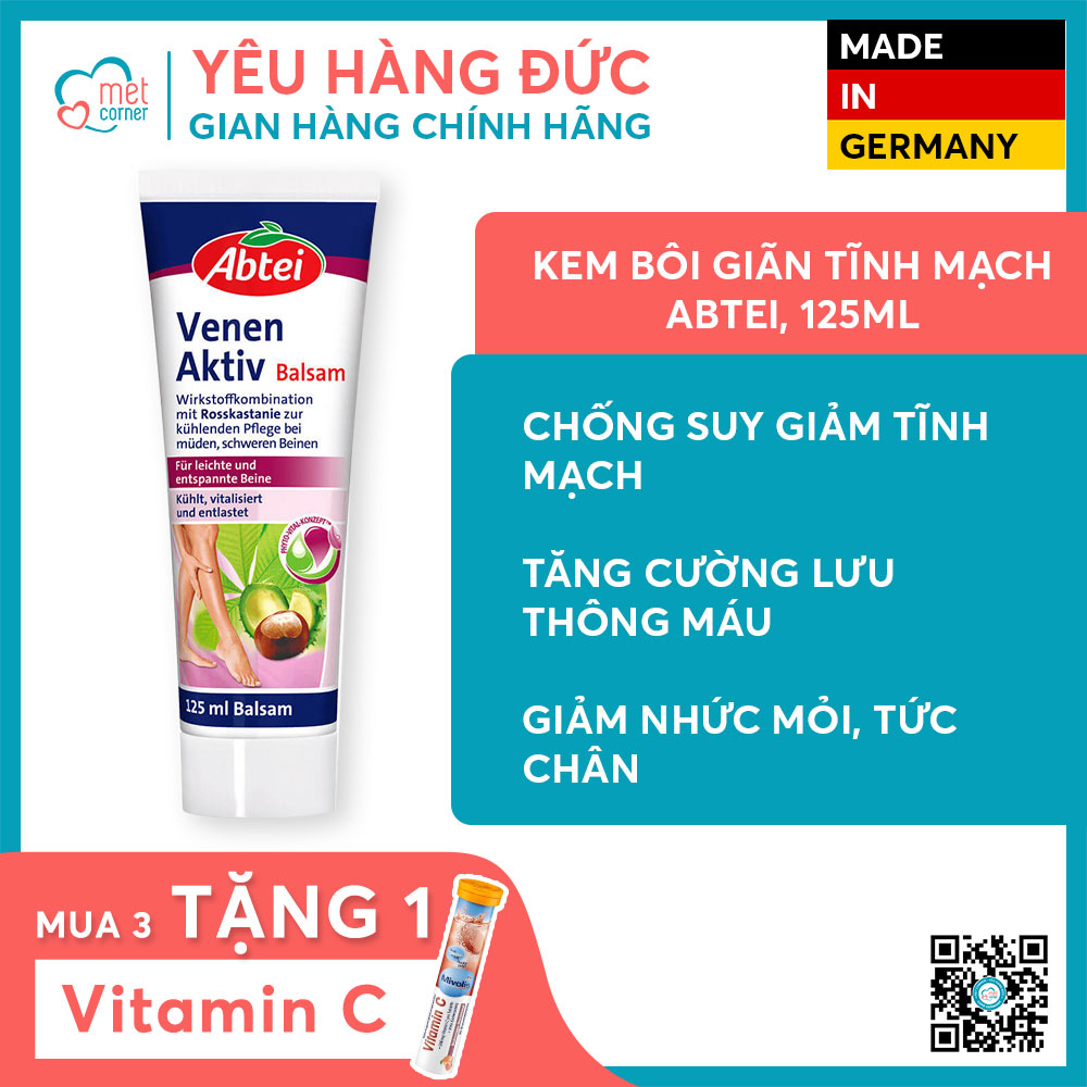 Kem Bôi Giãn Tĩnh Mạch Abtei Venen Aktiv - Giảm tê bì, nhức mỏi chân