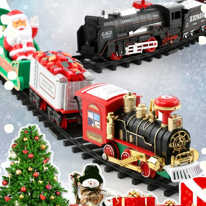 musical christmas tree train set