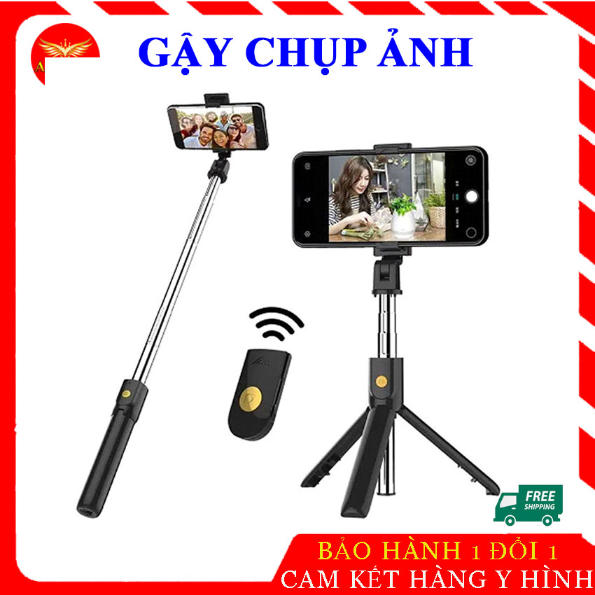 [Bán chạy] Gậy tư sướng chụp ảnh R1 điều khiển từ xa remote bluetooth - Gậy chụp ảnh selfie - Gậy 3 chân dựng, giá đế đỡ điện thoại đa năng