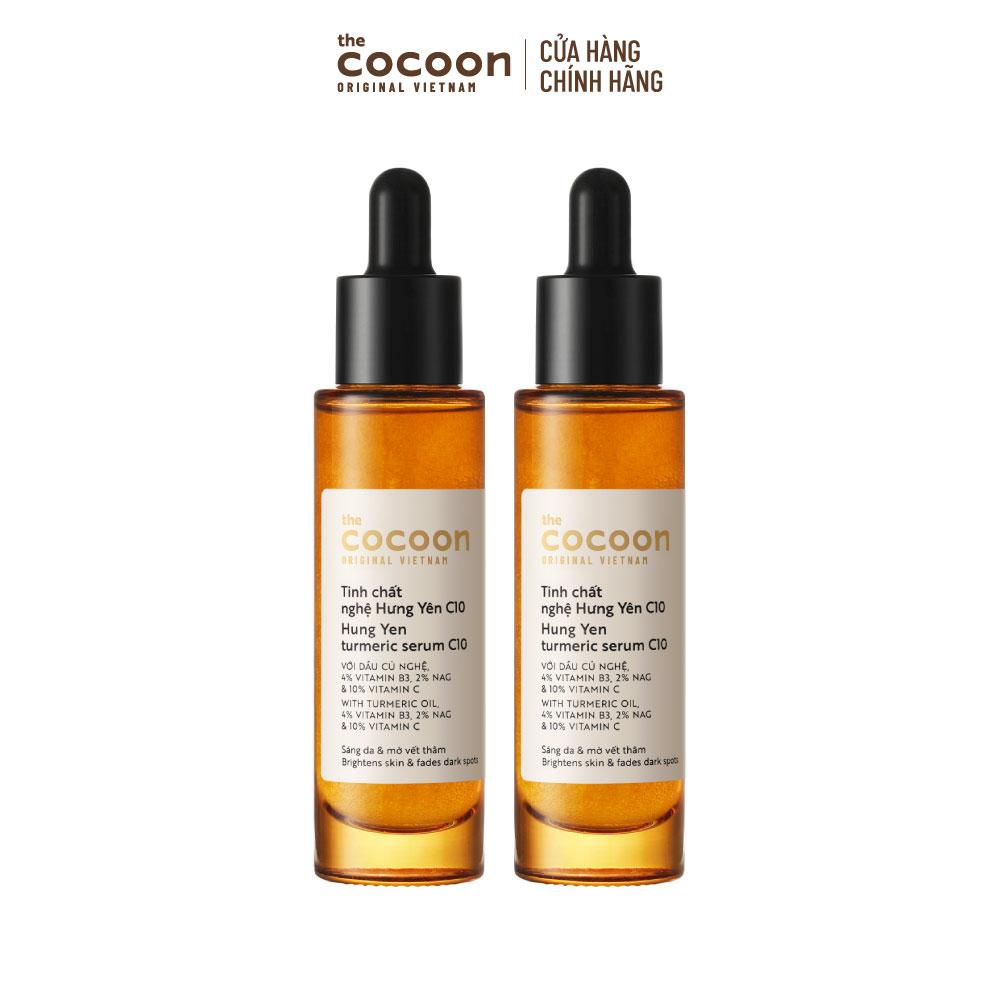  COMBO 2 Tinh chất nghệ Hưng Yên C10 - 10% Vitamin C  serum  Cocoon sáng da chuyên sâu & mờ vết thâm 30ml 