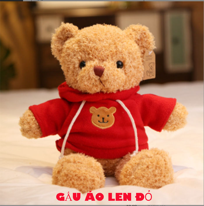Gấu bông thú nhồi bông búp bê bông gấu teddy head tales nhồi gòn 33cm cao cấp