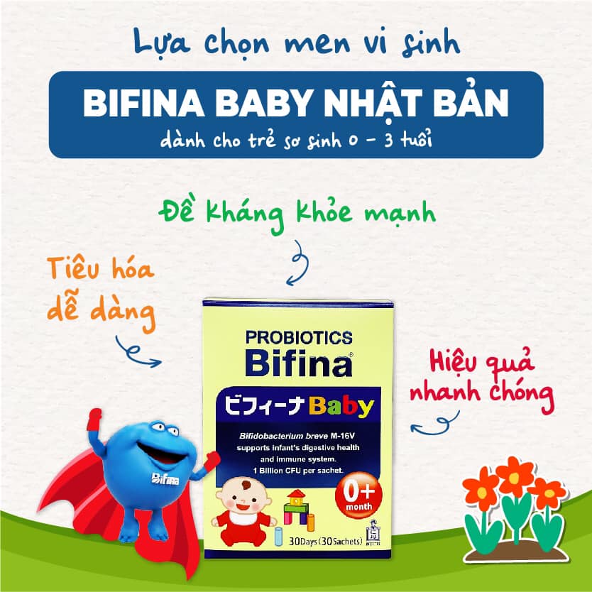 Men vi sinh Bifina Baby Nhật Bản- Hộp 30 gói