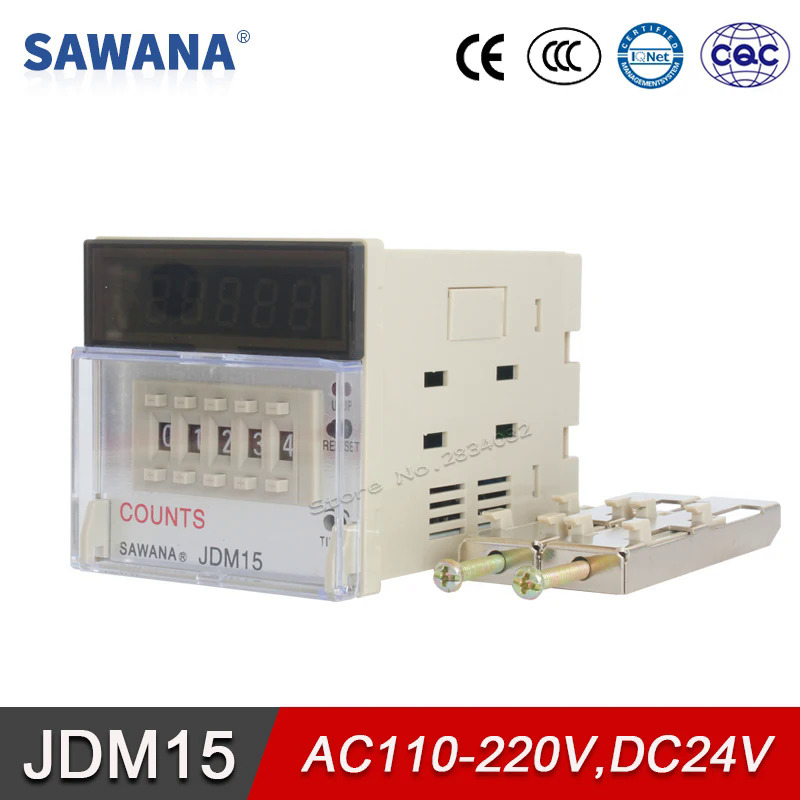 Công nghiệp điện tử truy cập 5 chữ số kỹ thuật số đếm tích lũy quầy AC220V 110V jdm15 tắt bộ nhớ đếm thời gian chuyển tiếp