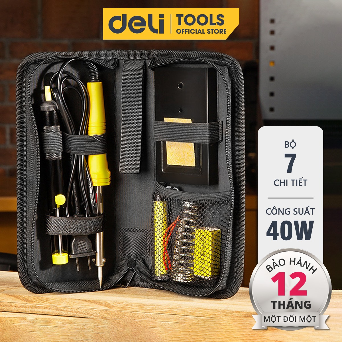 Bộ Mỏ Hàn Điện Deli 7 Chi Tiết Chính Hãng Chất Lượng Cao - Sử Dụng Đa Năng, Tiện Ích - DL393007