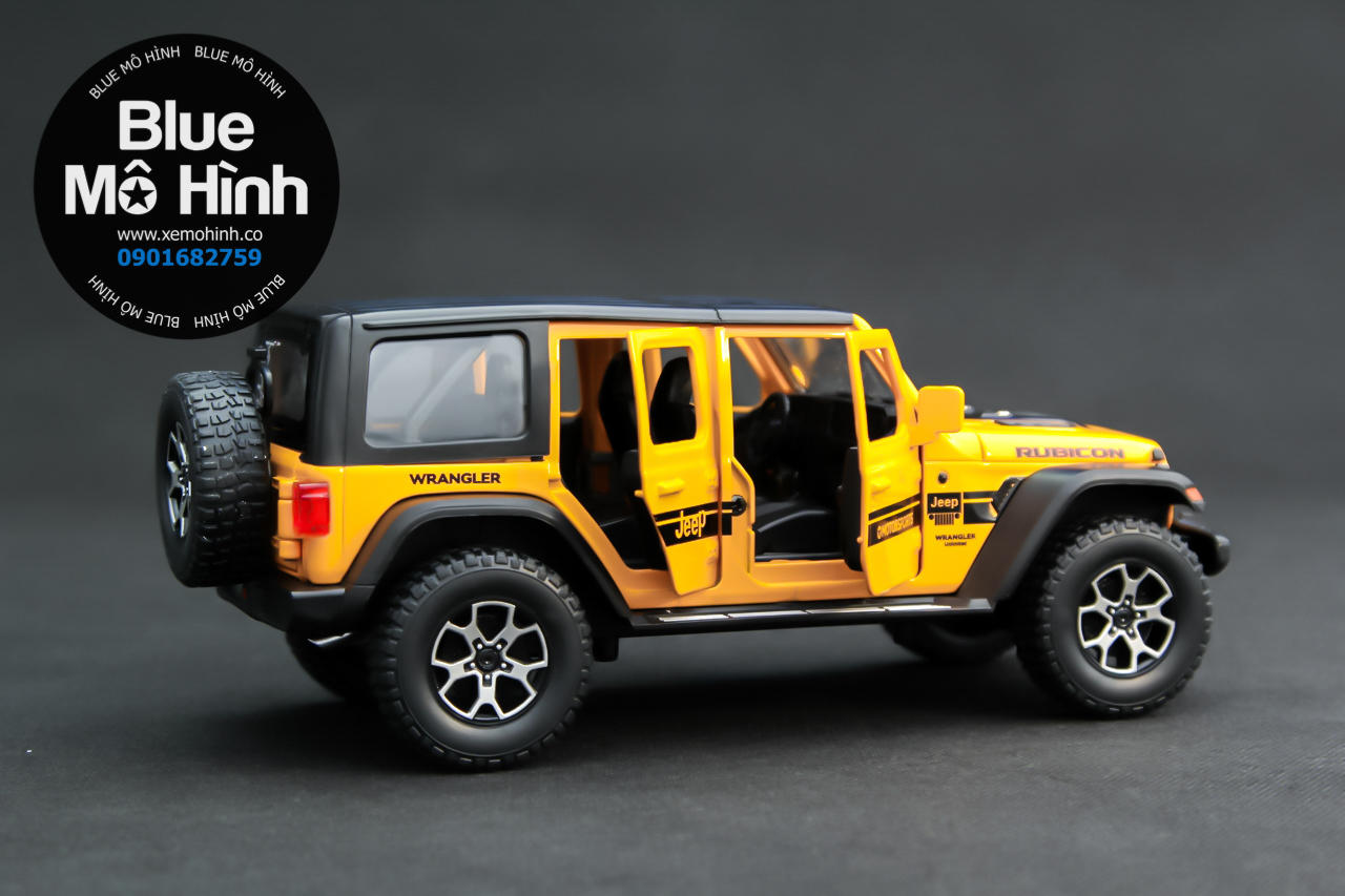 Blue mô hình | Xe mô hình SUV Jeep Wrangler Rubicon 1:24 
