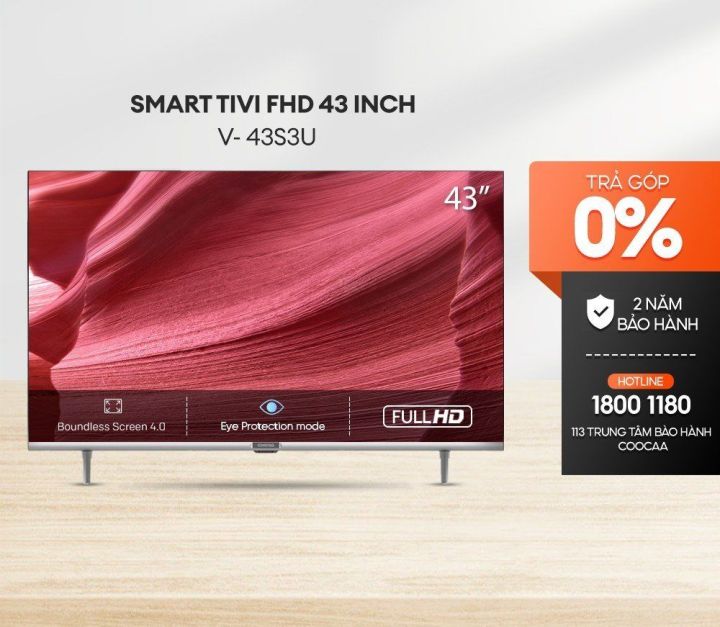 Smart Tivi Coocaa 43 Inch Full HD Wifi 43S3U - Bảo hành 24 tháng