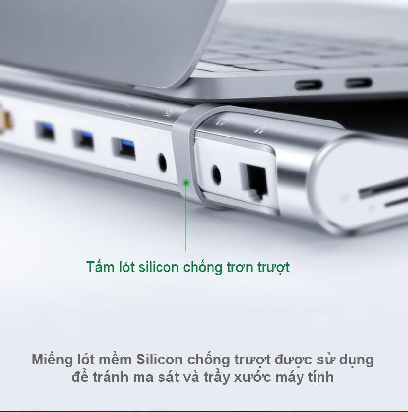 Bộ chuyển đổi đa năng USB type C hỗ trợ 13 cổng đầu ra, cáp dài 0.5m UGREEN MM131 Bộ chuyển đổi đa năng USB type C hỗ trợ 13 cổng đầu ra, cáp dài 0.5m UGREEN MM131