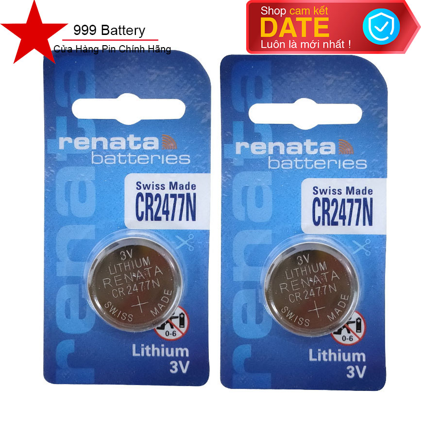 Combo 2 Vỉ Pin Renata CR2477N CR2477 Lithium 3V chính hãng
