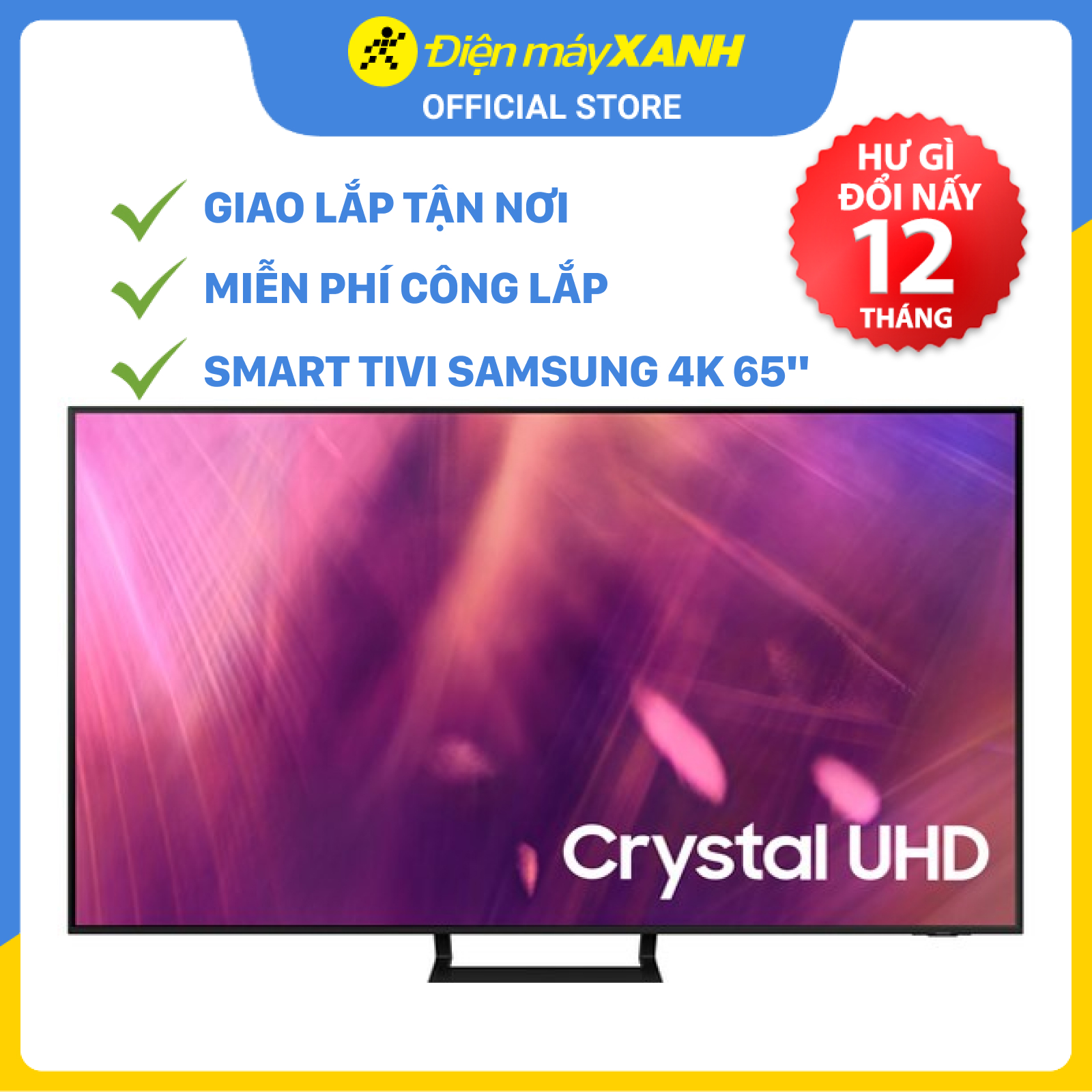 Smart Tivi Samsung 4K 65 inch UA65AU9000
