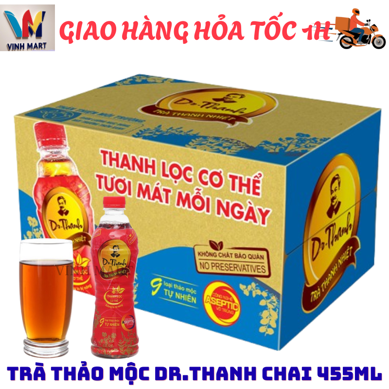 [ CHỈ GIAO CHO ĐƠN HỎA TỐC Ở HCM ] Trà Thảo Mộc Dr Thanh Thùng 24 Chai 455 Ml