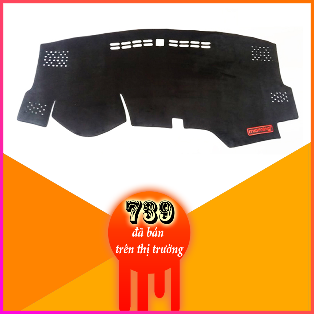 Thảm taplo nhung loại đẹp đế cao su chống trượt xe Kia Morning 2012-2021 hàng Việt Nam