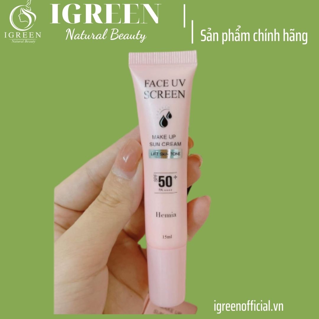 Chính hãng -kem chống nắng hemia size mini dùng thử 15ml