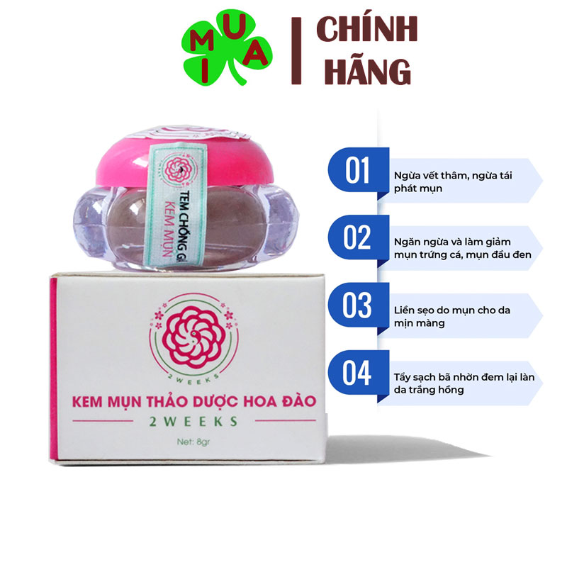 Kem sạch mụn Hoa Đào giảm mụn dưỡng da ngừa thâm - 8g Thingroup