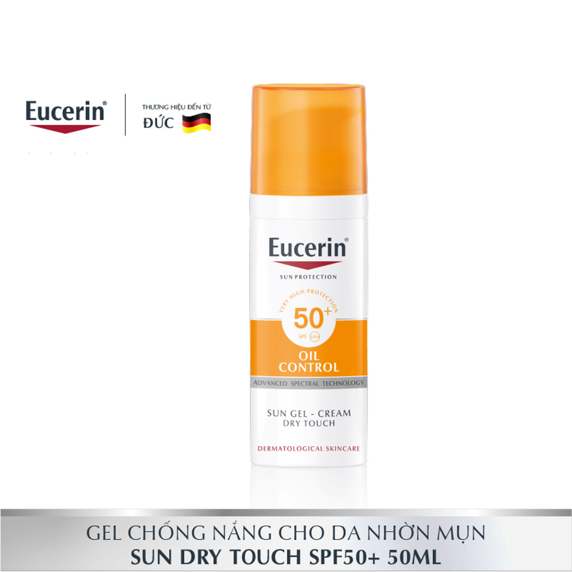 Kem chống nắng giúp kiểm soát nhờn - Sun Protection SPF50+ Sun Gel-Creme Oil Control Dry Touch 50ml - Eucerin