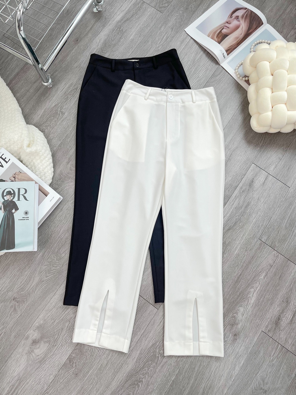 Quần bigsize nữ tú mỡ quần bigsize thiết kế tôn dáng quần tây xẻ gấu qt0037 đi làm dạo phố đủ size 50-80kg