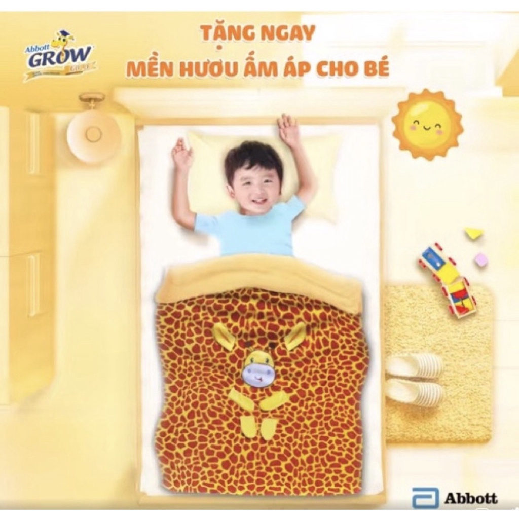 Mền hươu grow cho bé quà tặng sữa abbott grow