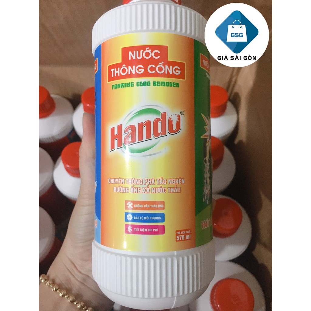 Nước thông cống Hando 570ml hàng nội địa (Phân Phối bởi Giá Sài Gòn) HOT SALE