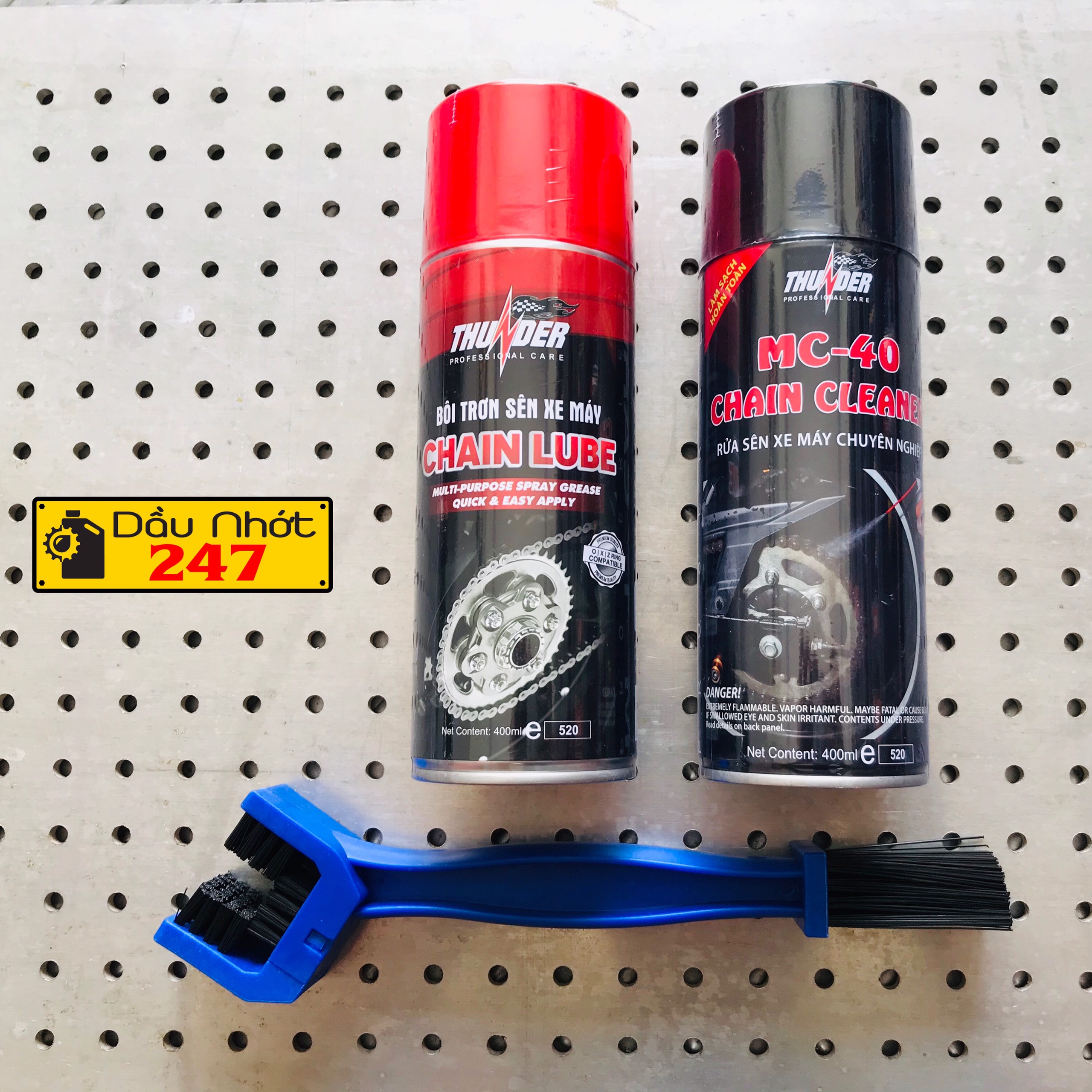 Combo vệ sinh - dưỡng sên Thunder (tặng bàn chải)