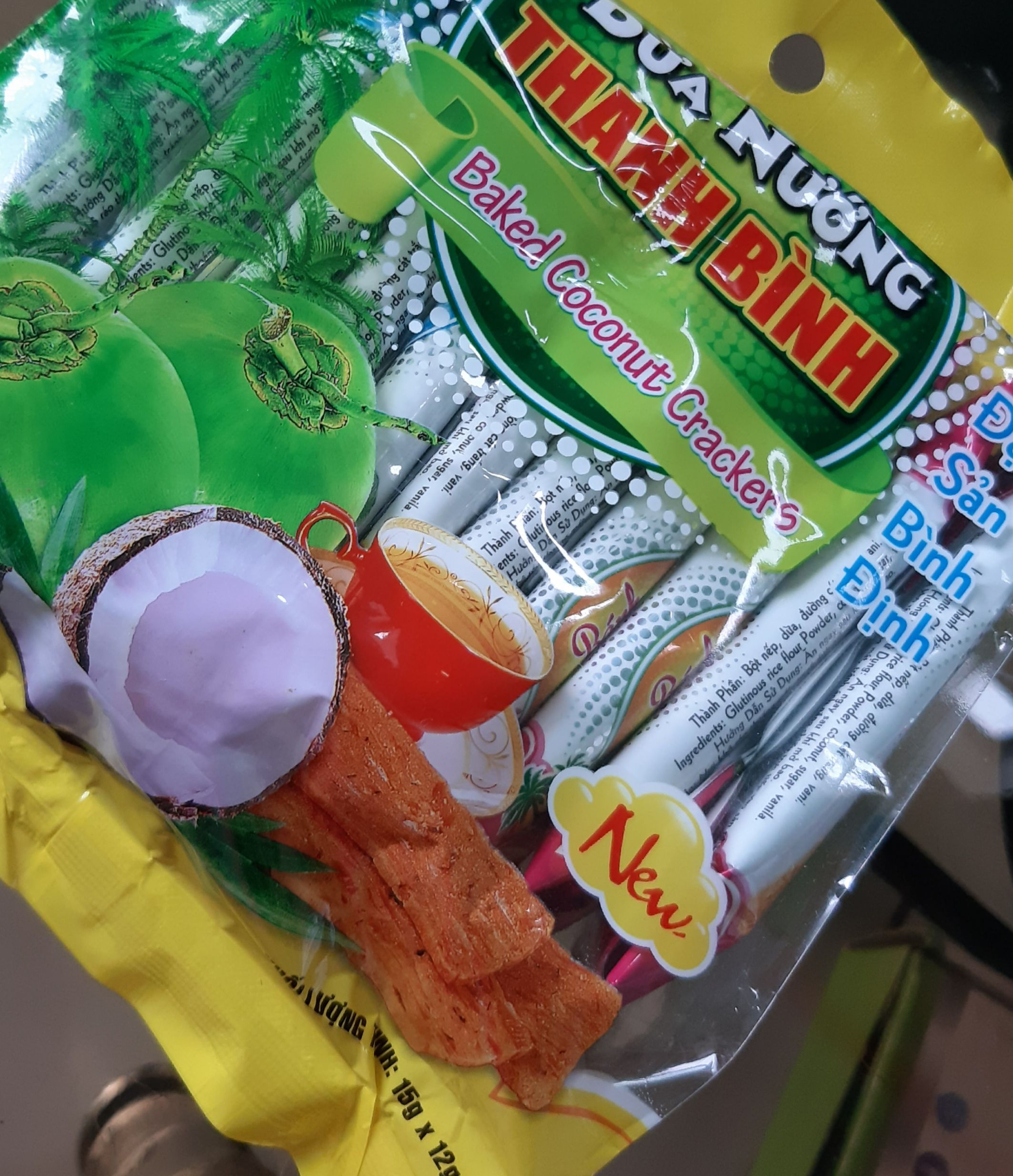 Combo 2700gr - 15 bị 180gr bánh dừa nướng Thanh Bình - đặc sản Tam Quan - Bình Định
