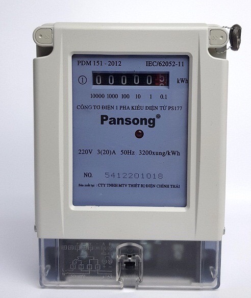 Công tơ diện 1 pha điện tử Pansong