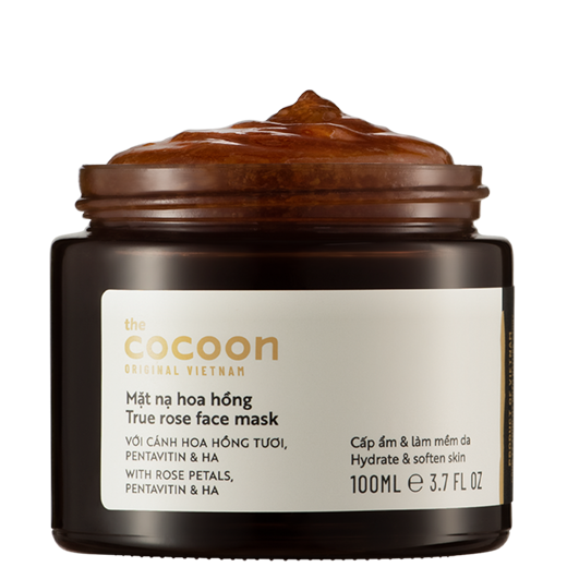 Mặt nạ hoa hồng cocoon 30ml - 100ml cấp ẩm sáng da đều màu