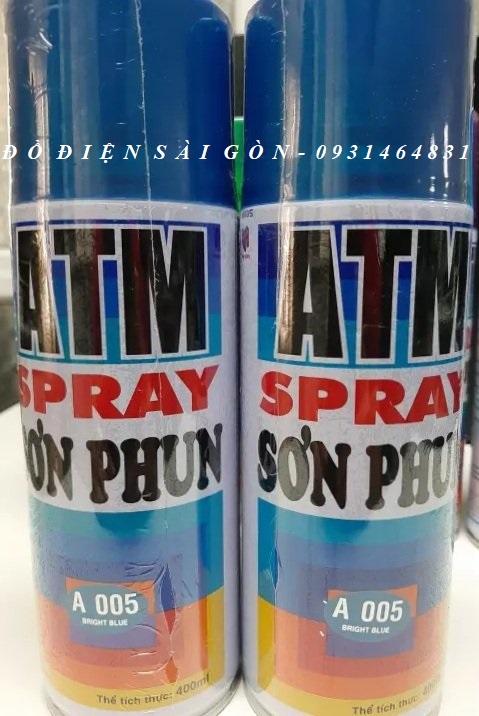 Sơn xịt xe máy xanh dương atm a005 ánh kim chính hãng