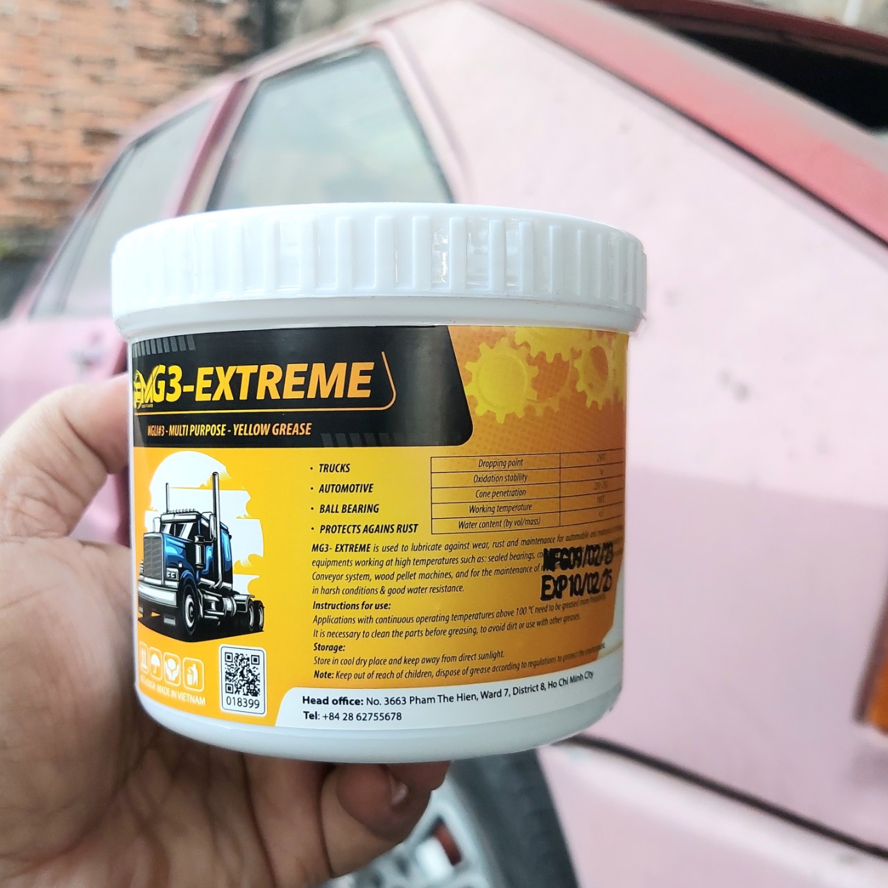 [MỠ BÔI TRƠN CHỊU NHIỆT ĐA DỤNG] MG3- EXTREME 450 GRAM CHỊU NHIỆT 180 ĐỘ