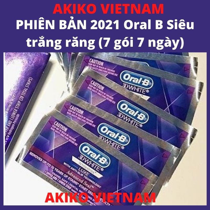 Miếng dán trắng răng ❤ (set 1 gói) ❤ Miếng dán răng Oral b ,3D White Luxe - oral b