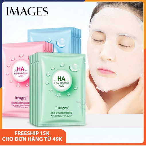 Combo 5 mặt nạ giấy dưỡng da HA Images giúp dưỡng ẩm, kiểm soát dầu, dưỡng trắng da mặt mờ thâm, se khít lỗ chân lông, làm săn và tăng độ đàn hồi, chống lão hóa, cấp nước,thải độc, phục hồi danội địa Trung Mely SPU115
